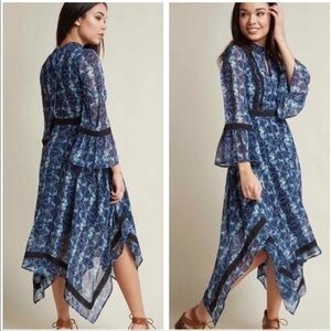 ModCloth Handkerchief Hem Floral Dress